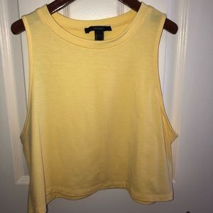 Yellow tank top made for exercising and lounging!